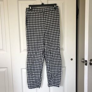 Black and White High Waisted Gingham Capri Pants